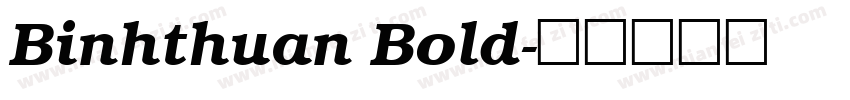 Binhthuan Bold字体转换